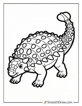 Ankylosaurus Bumpy Coloring Page