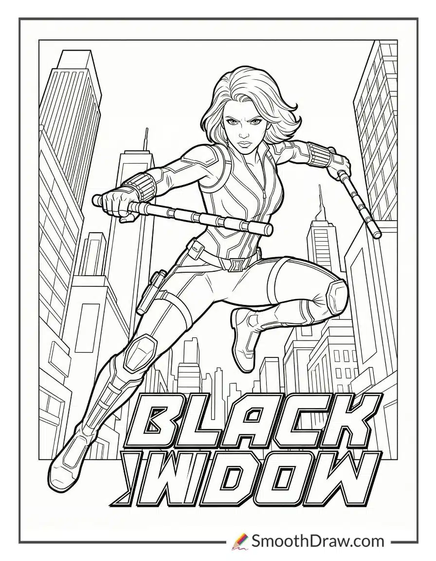 Avengers Black Widow Coloring Pages