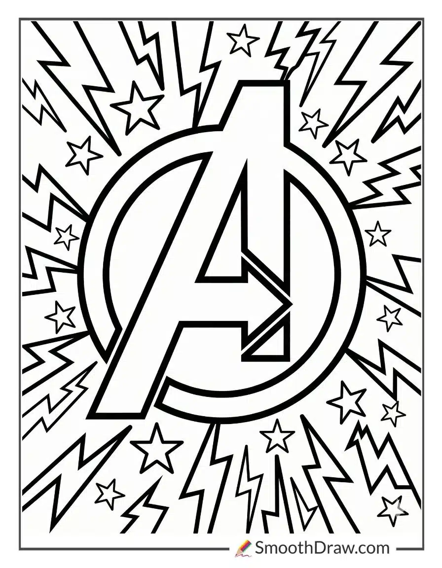 Avengers Symbol Coloring Pages