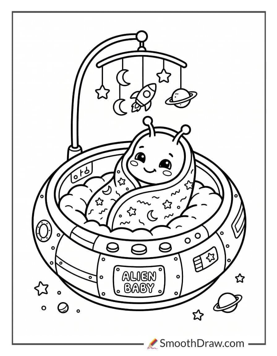55 Alien Coloring Pages (Free Downloads)