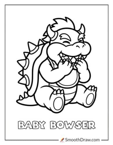 Baby Bowser Coloring Page