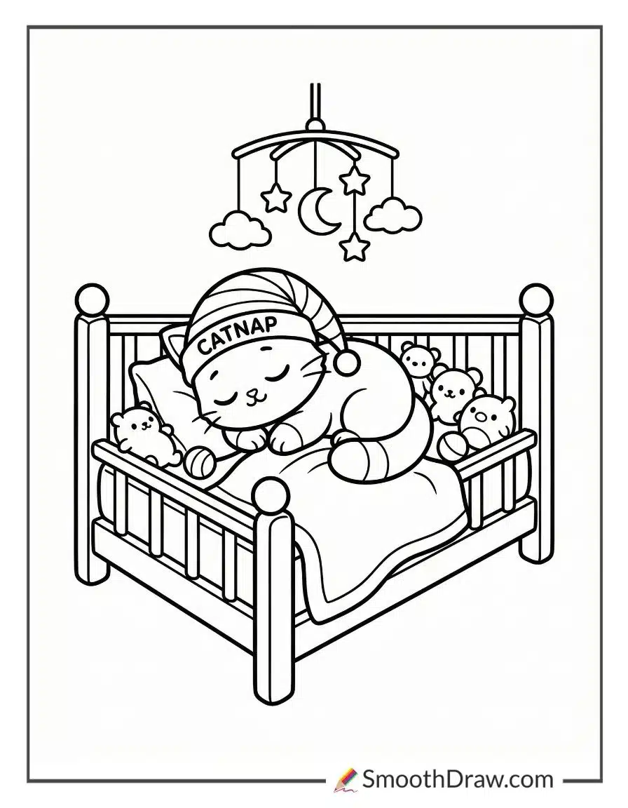 Baby Catnap Coloring Page