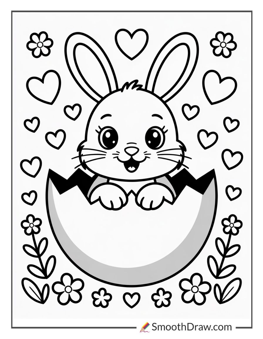 Baby Easter Bunny Coloring Pages
