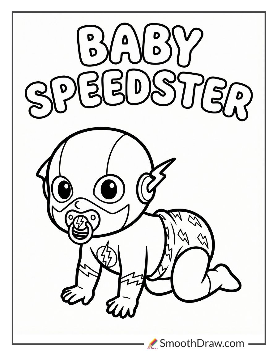 Baby Flash Coloring Pages