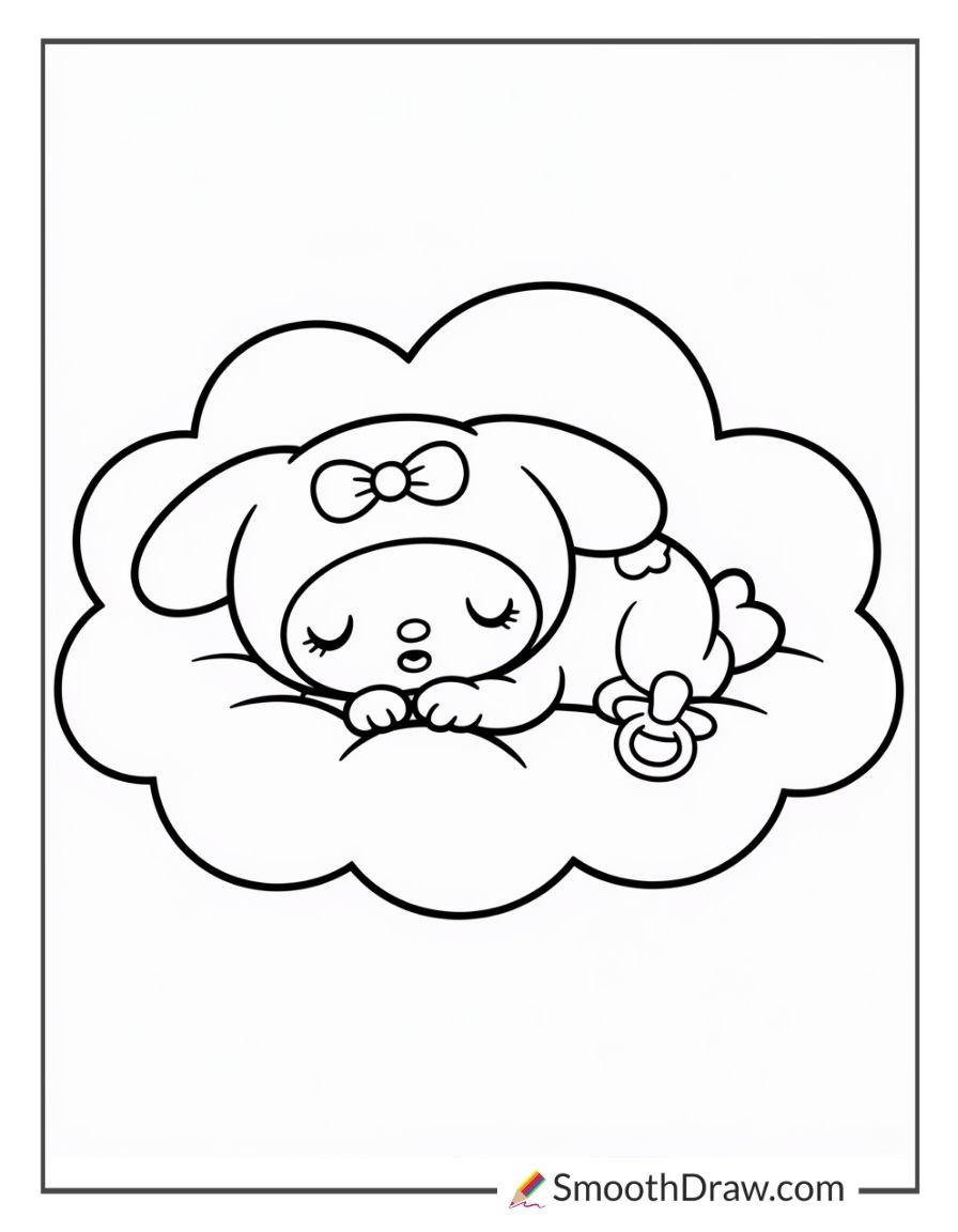 Baby My Melody Coloring Pages