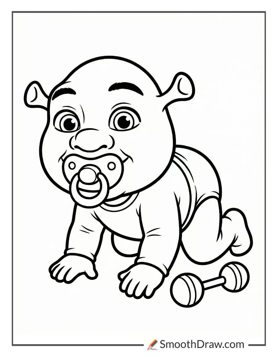 Baby Shrek Coloring Pages