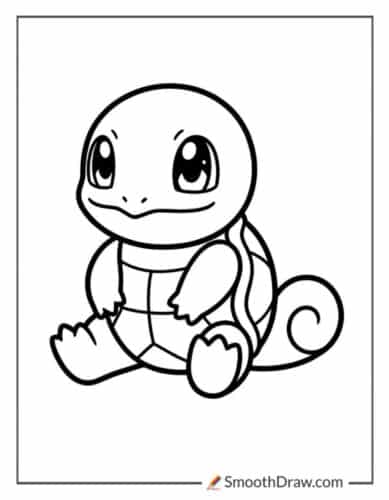 Baby Squirtle Coloring Page