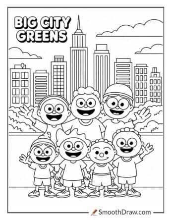 big city greens coloring pages