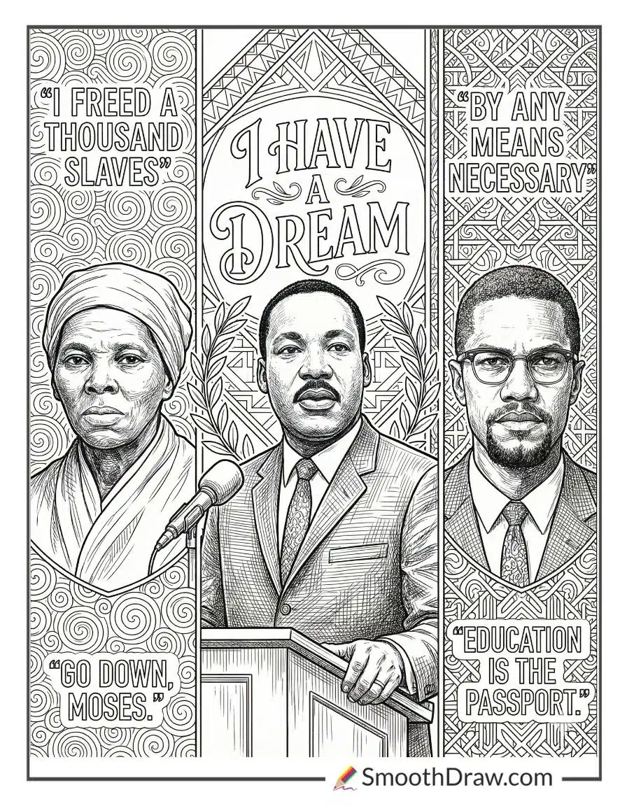 Black History Month People Coloring Pages