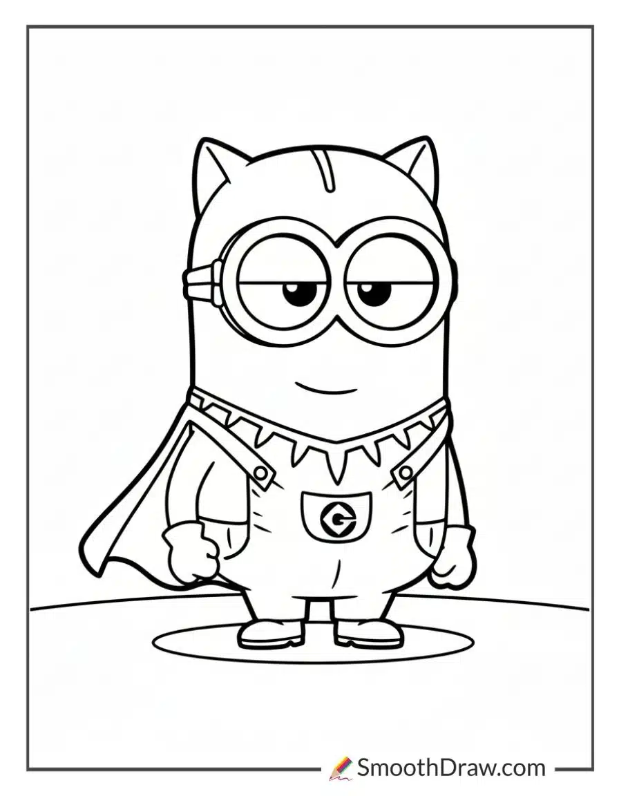 Black Panther Minion Coloring Pages