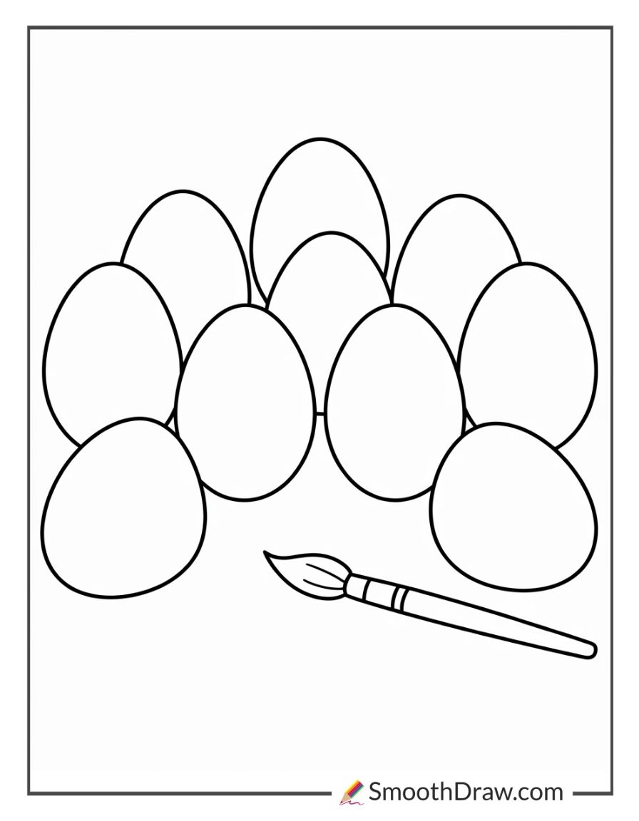 Blank Easter Egg Coloring Pages