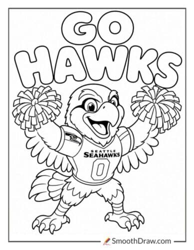 Blitz Mascot Cheering Fans