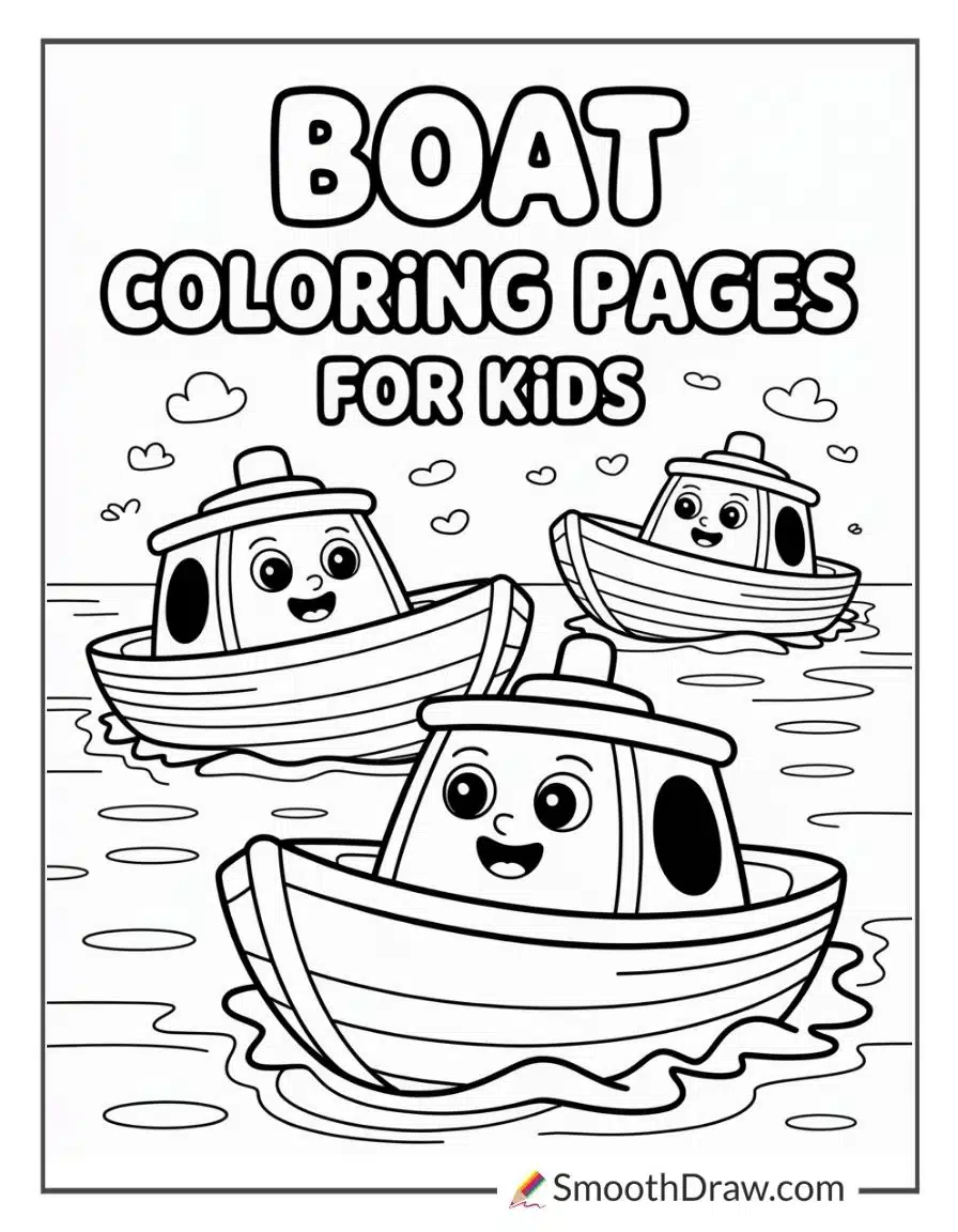 Boat Coloring Pages For Kids