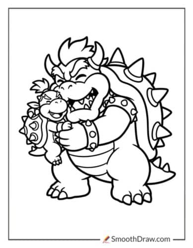 Bowser And Bowser Jr Together