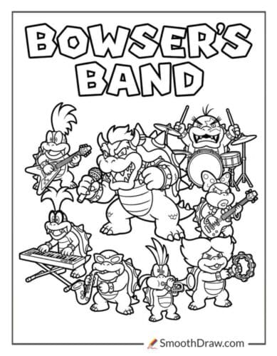 Bowser And Koopalings Playing Instruments