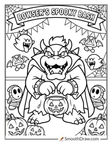 Bowser At A Halloween Party