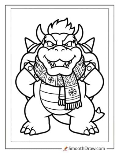 Bowser In A Winter Scarf