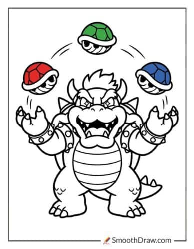 Bowser Juggling Koopa Shells