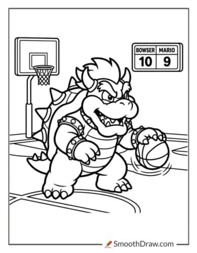 Bowser Playing Basketball