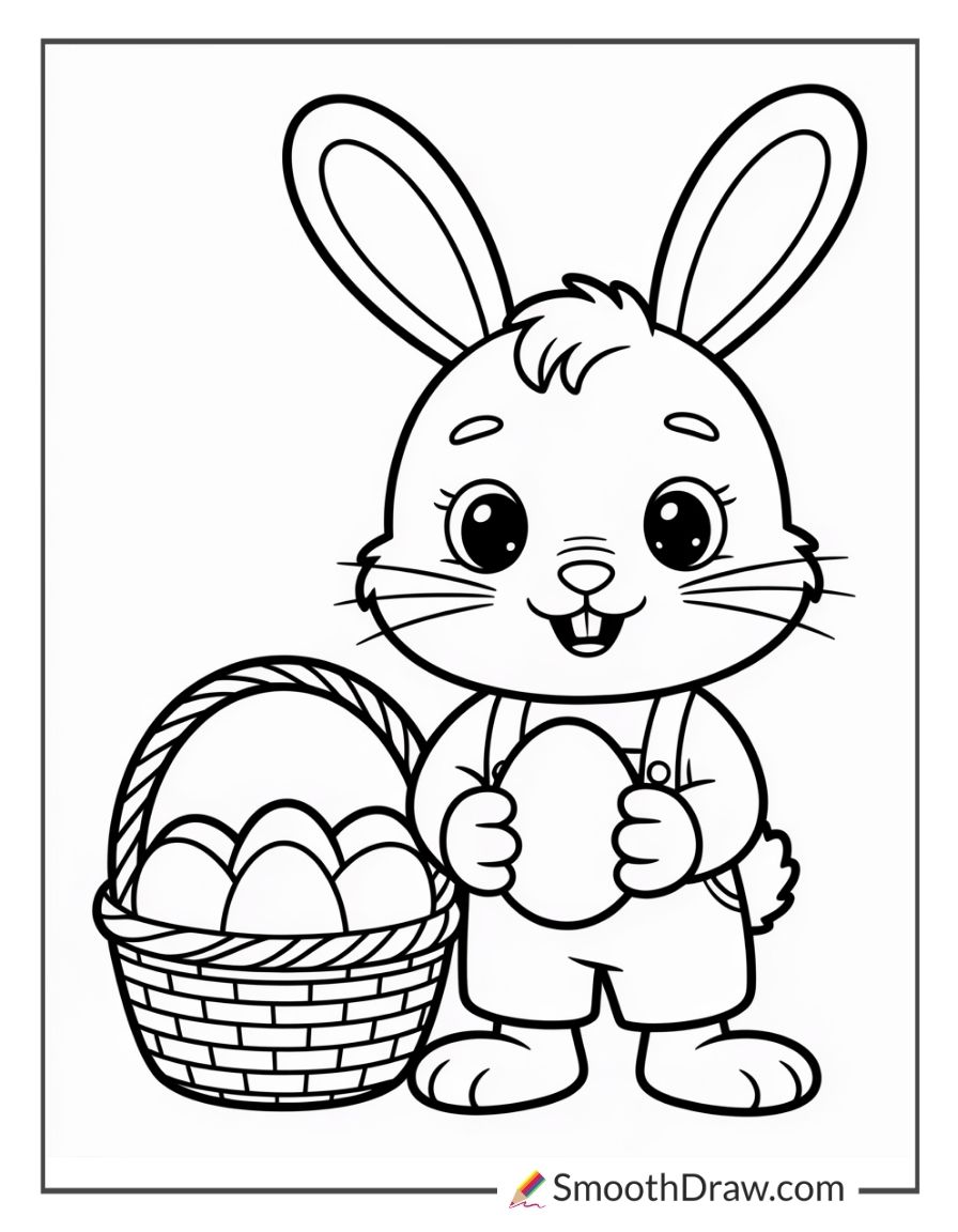 Boy Easter Bunny Coloring Pages