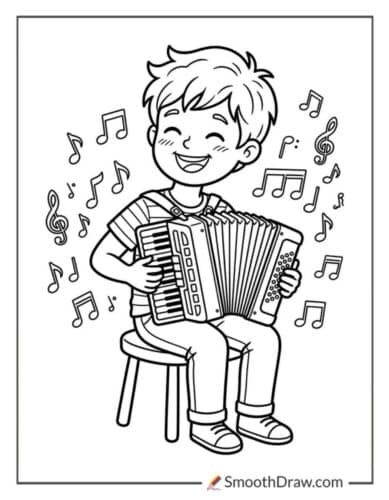 Boy Playing Accordion