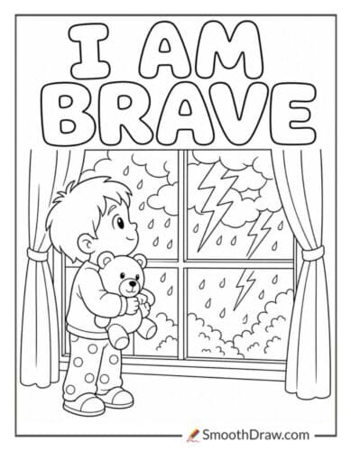 Brave Child Facing Thunder