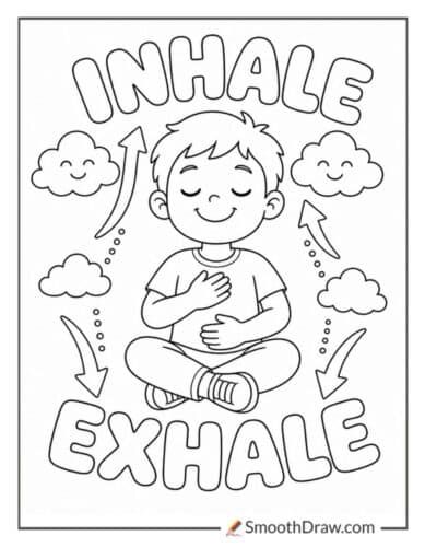 Breathing Exercise Coloring Page