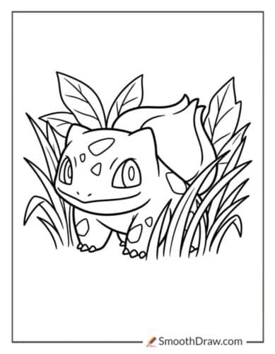 Bulbasaur Hiding In Tall Plants