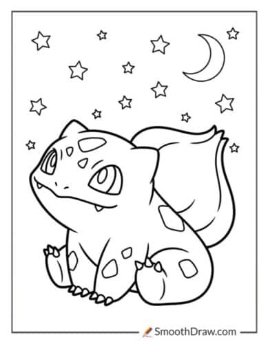 Bulbasaur Looking Up At Stars