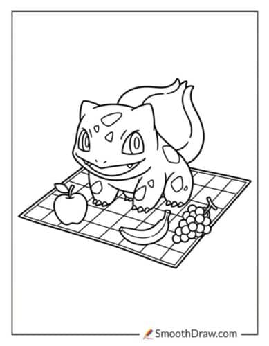 Bulbasaur On A Picnic Blanket