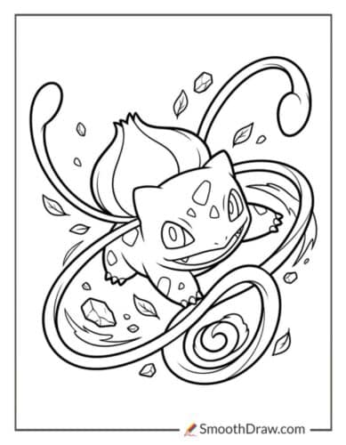 Bulbasaur Using Vine Whip Attack