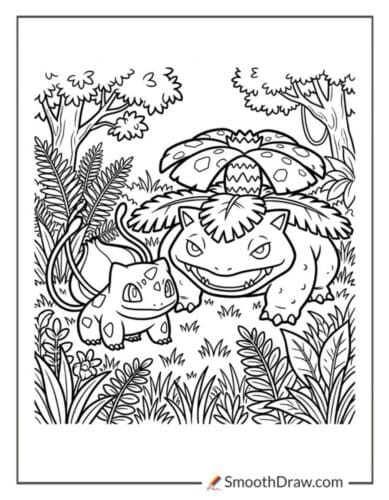 Bulbasaur Venusaur Coloring Page