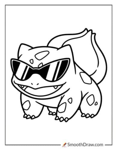 Bulbasaur Wearing Sunglasses