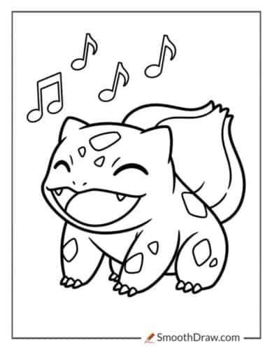 Bulbasaur With Musical Notes