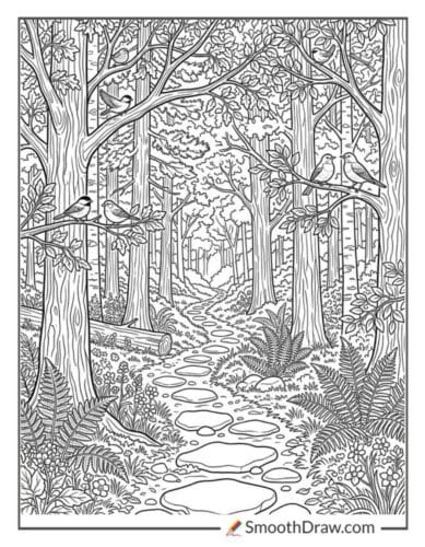 Calm Forest Walking Trail
