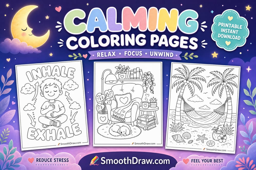 Calming coloring pages