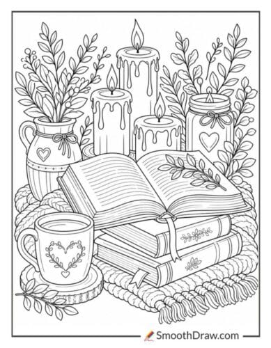 Candles Beside Open Book