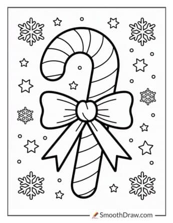 Candy Cane Coloring Page
