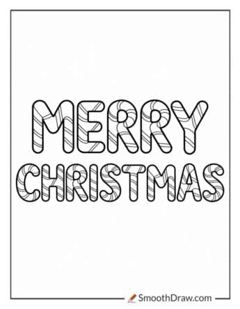 Candy Cane Letters Spelling Merry Christmas