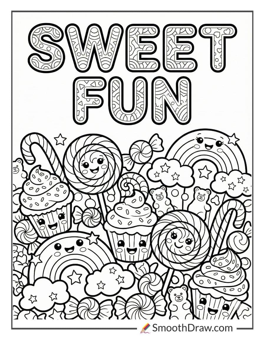 candy lisa frank coloring pages