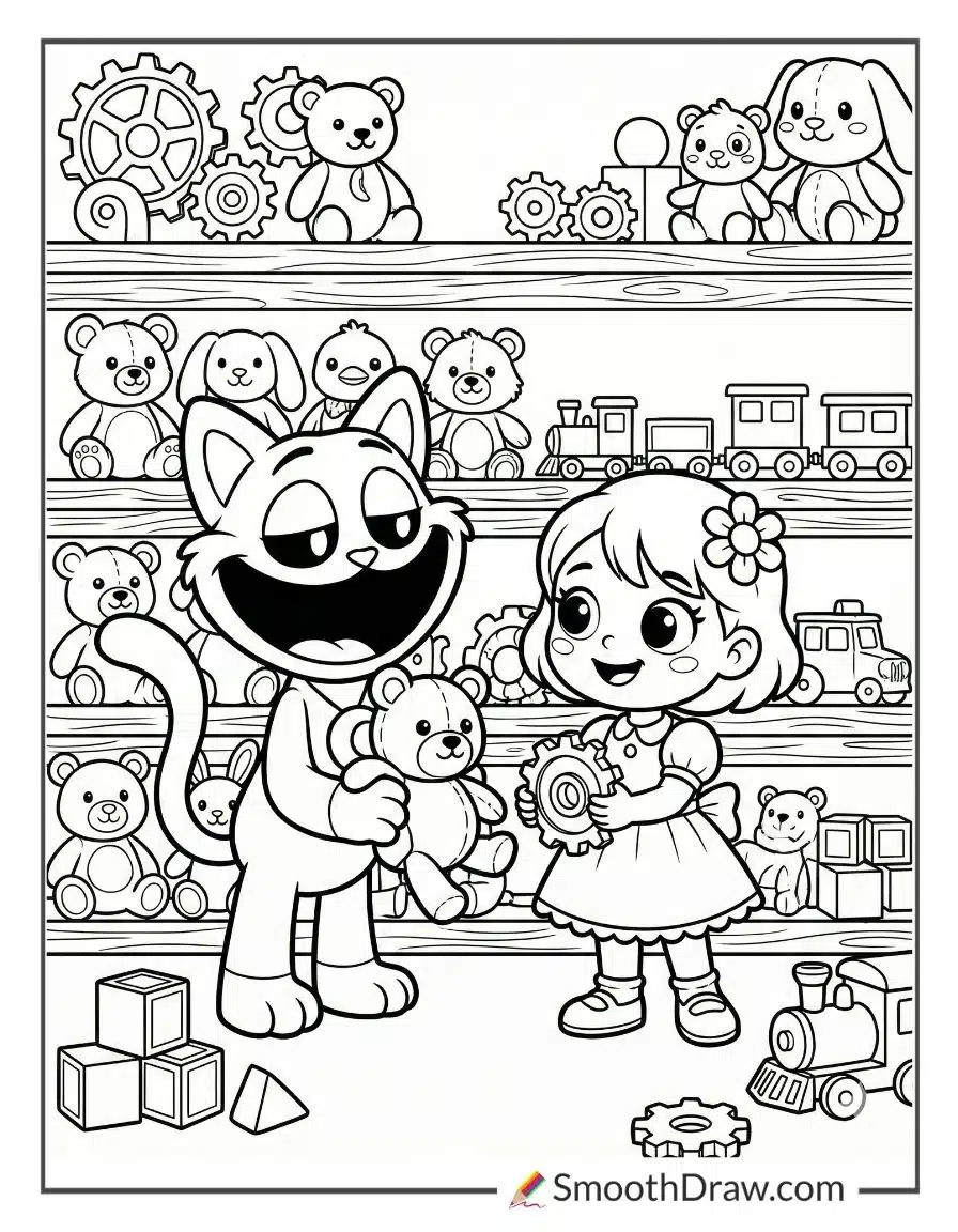 Catnap And Friends Coloring