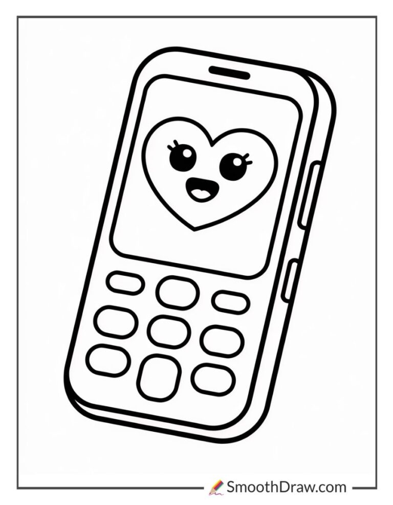 26 Phone Coloring Pages For Free (Printable PDFs)