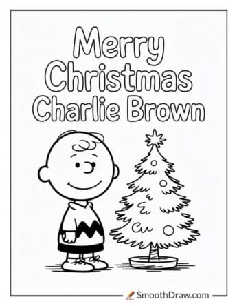 Charlie Brown Christmas Tree Coloring Page