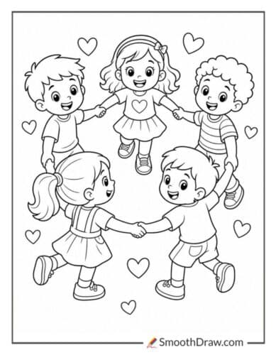 Cheerful Friends Holding Hands