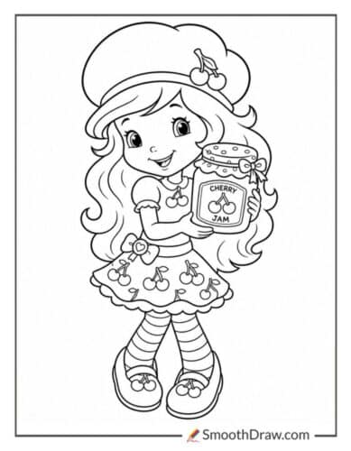 Cherry Jam Strawberry Shortcake Coloring Pages