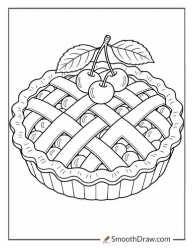 Cherry Pie Coloring Page
