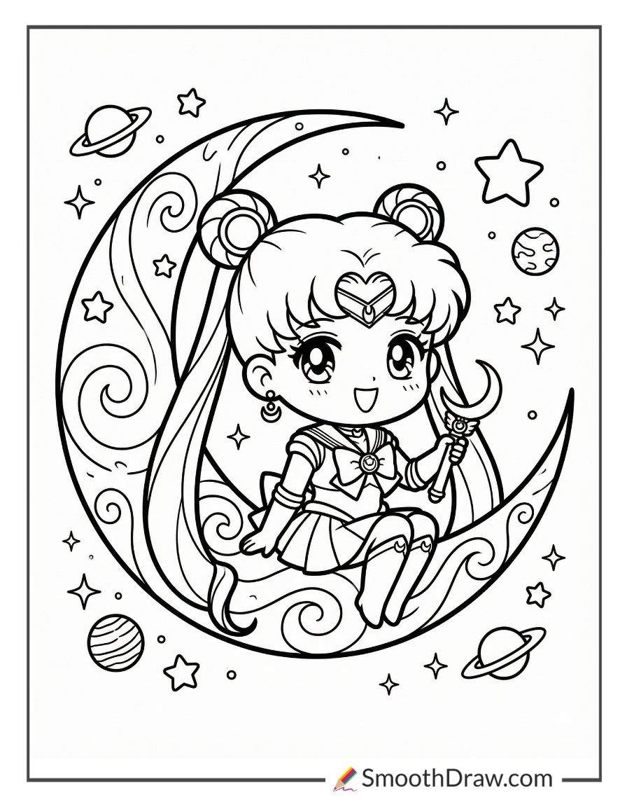 Chibi Sailor Moon Coloring Pages
