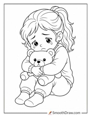 Child Hugging A Stuffed Animal