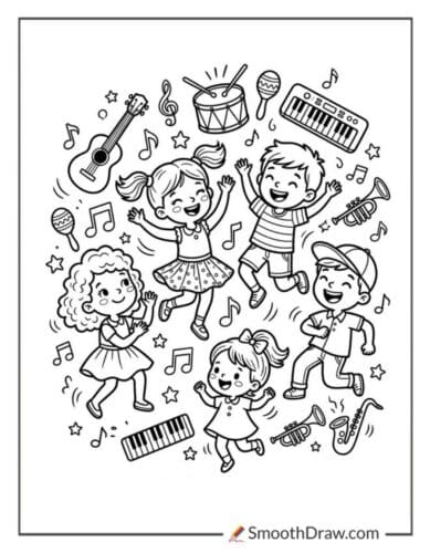 Children Dancing To Music