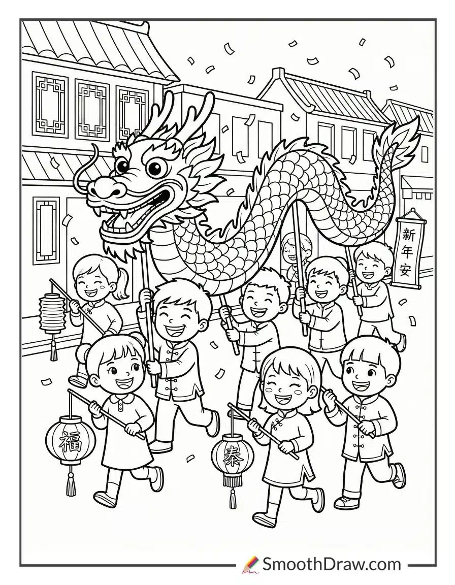 Chinese New Year Coloring Pages For Kids